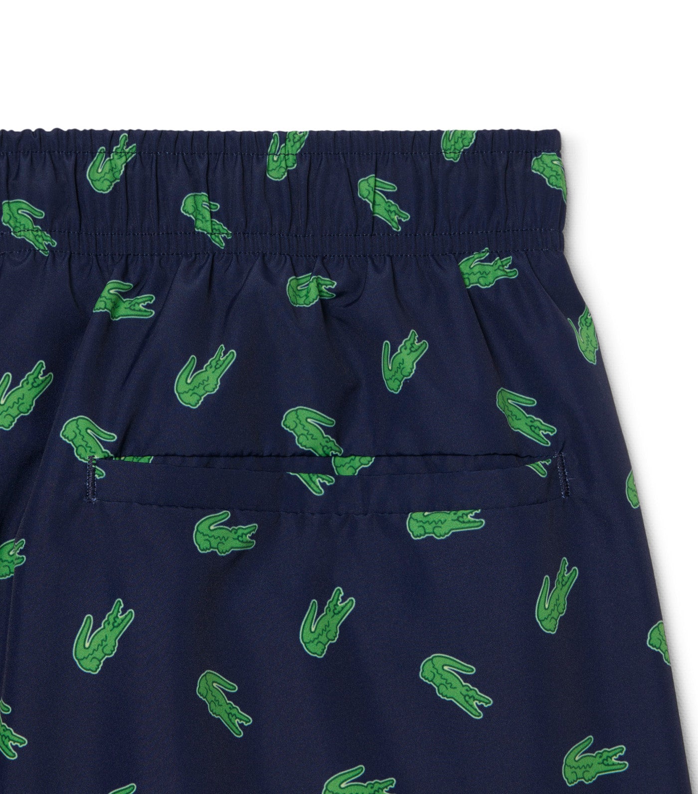 Mid Length Crocodile Print Swim Trunks