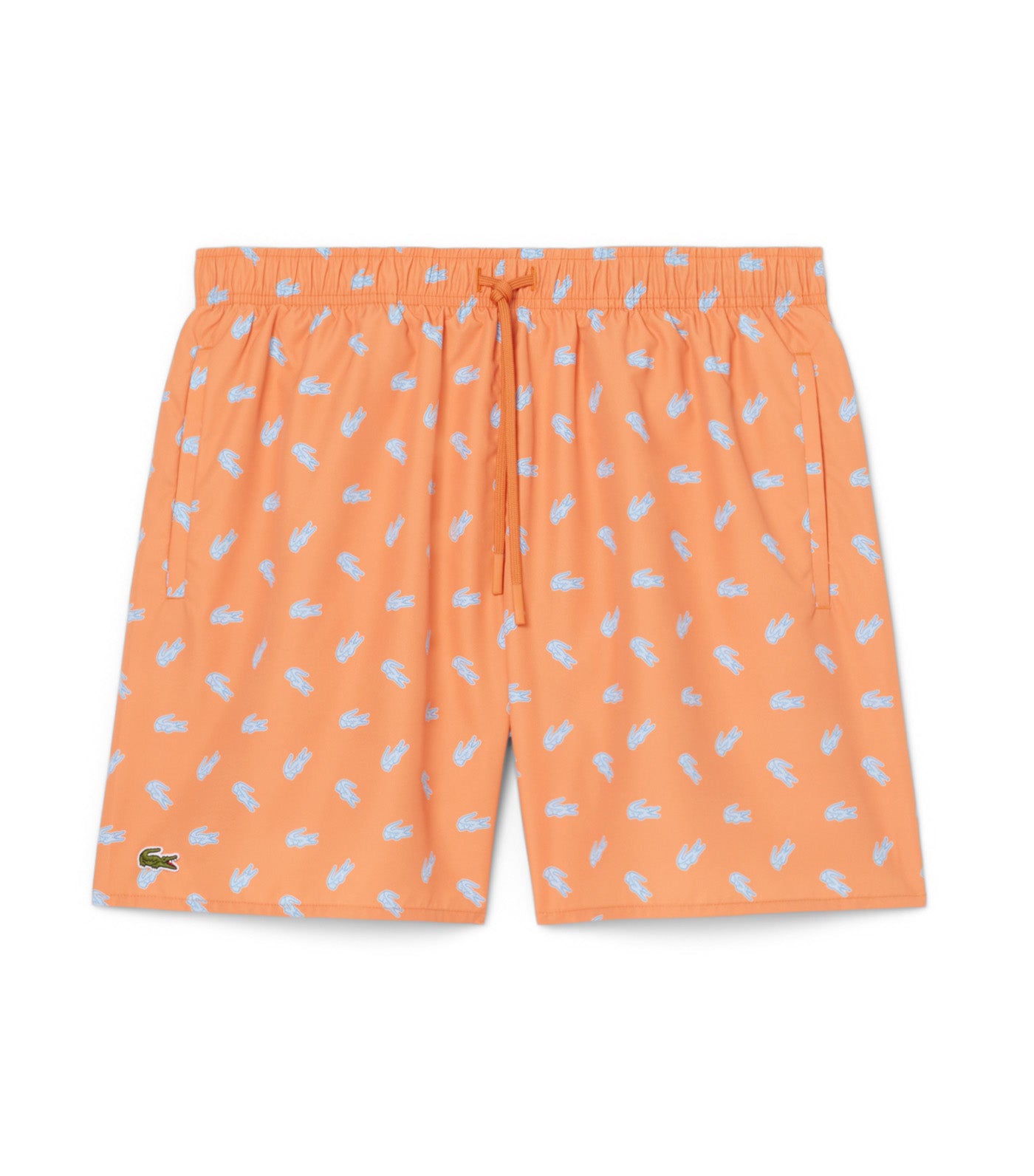 Mid Length Crocodile Print Swim Trunks