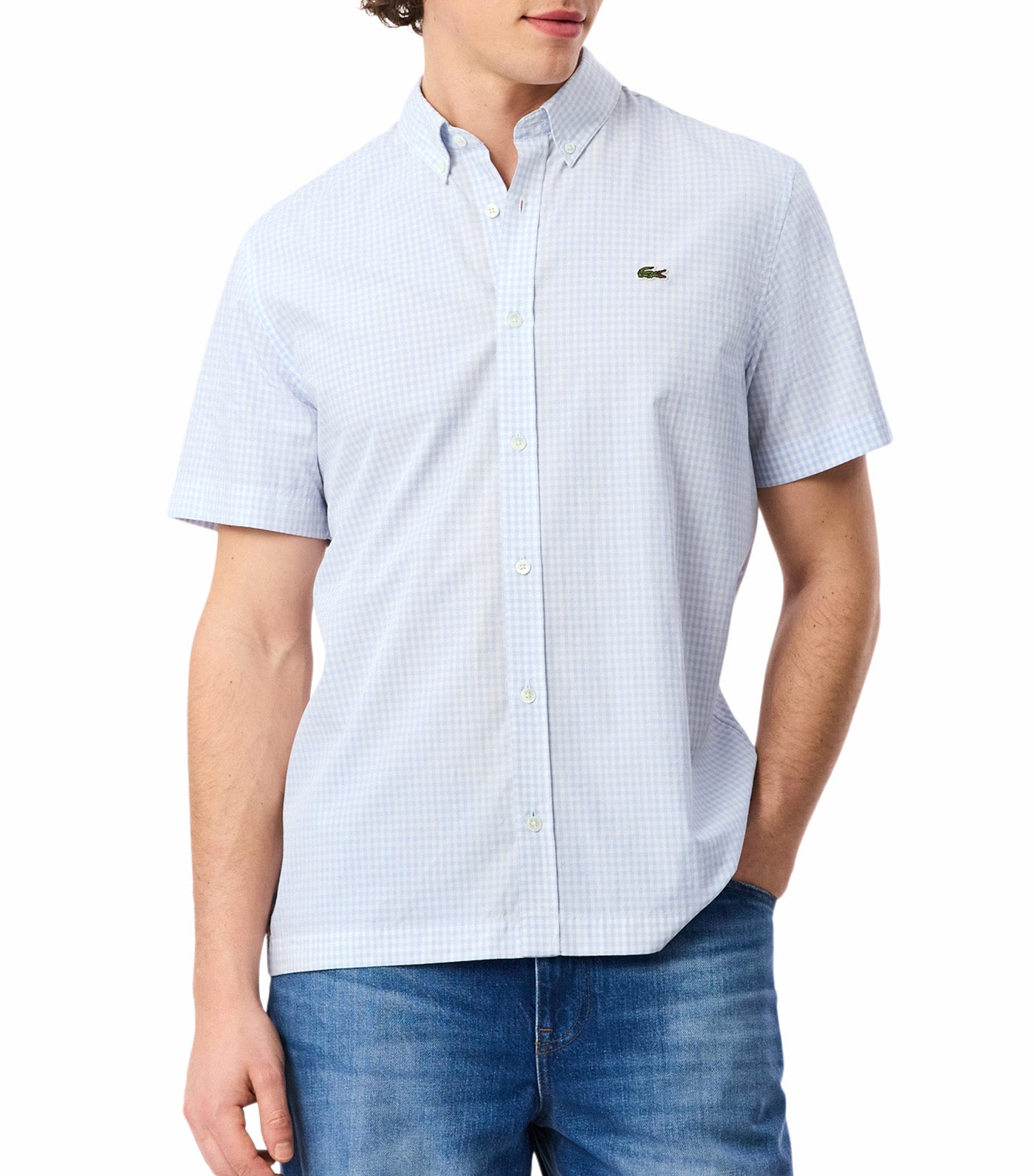Regular Fit Short Sleeved Plaid Shirt