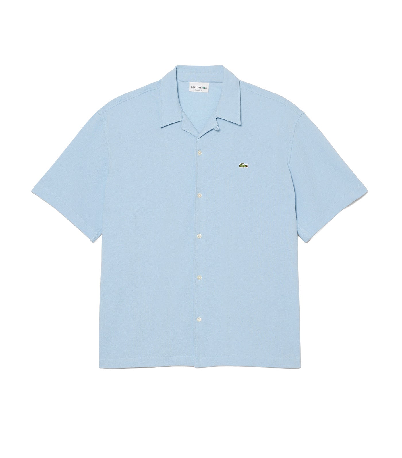 Relaxed Fit Short Sleeved Piqué Shirt Chambray