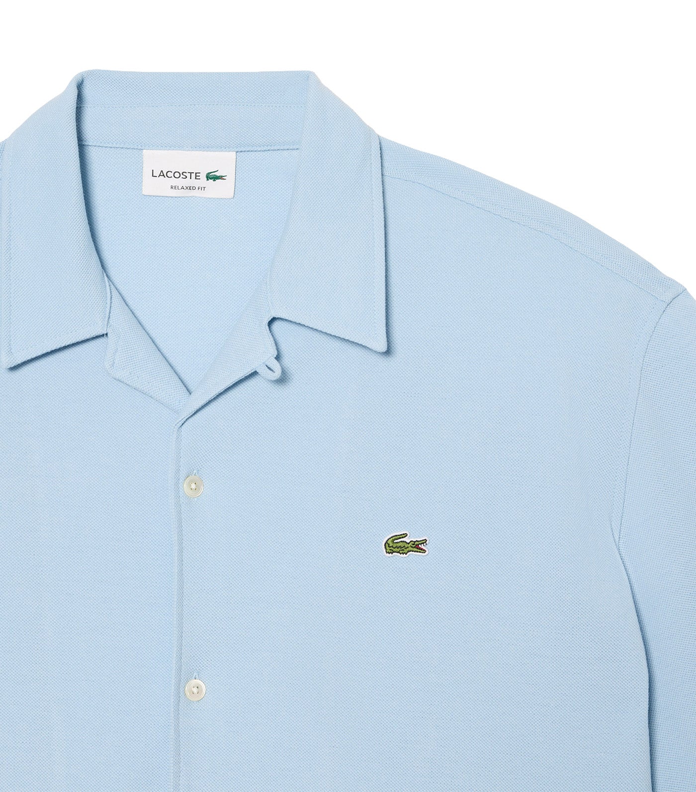 Relaxed Fit Short Sleeved Piqué Shirt Chambray