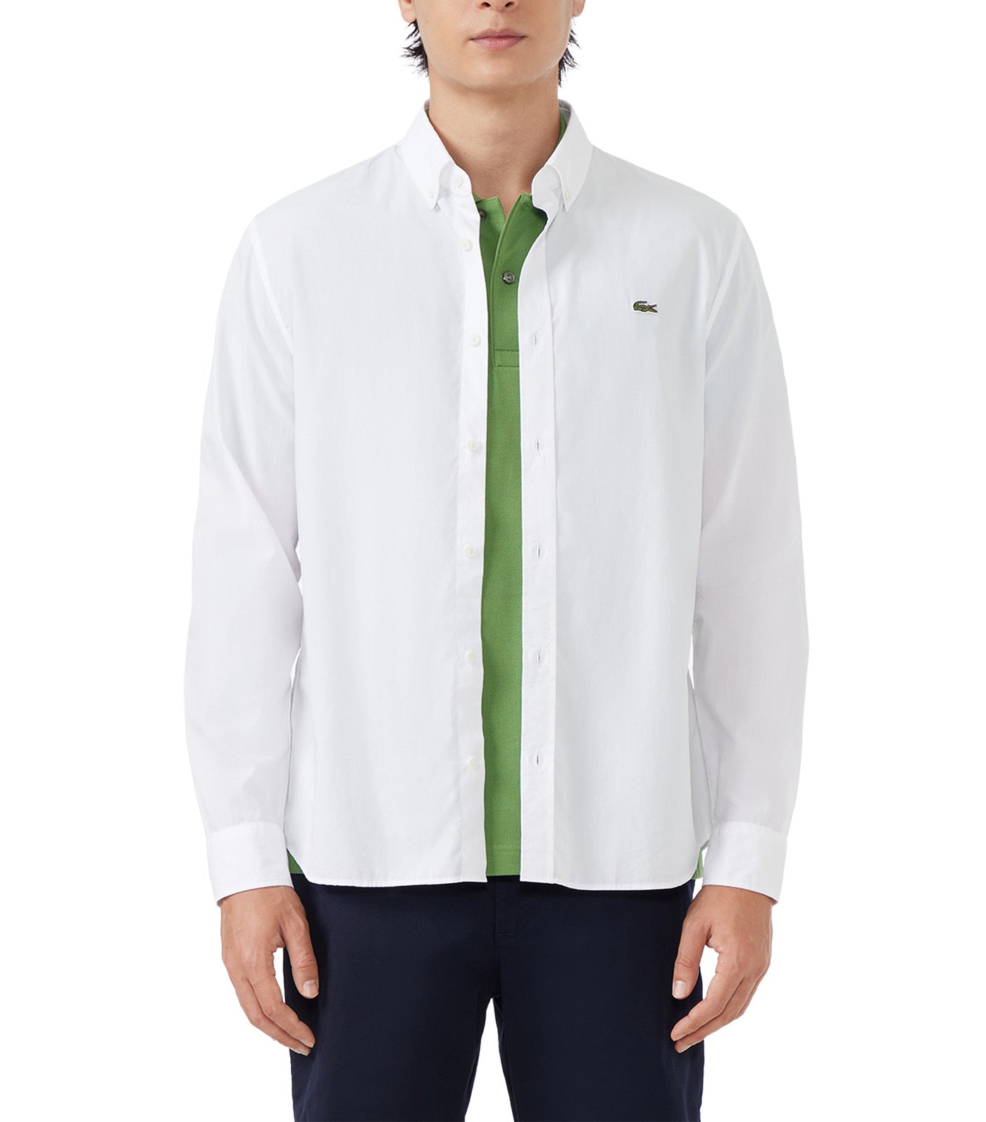 Regular Fit Stretch Poplin Shirt White