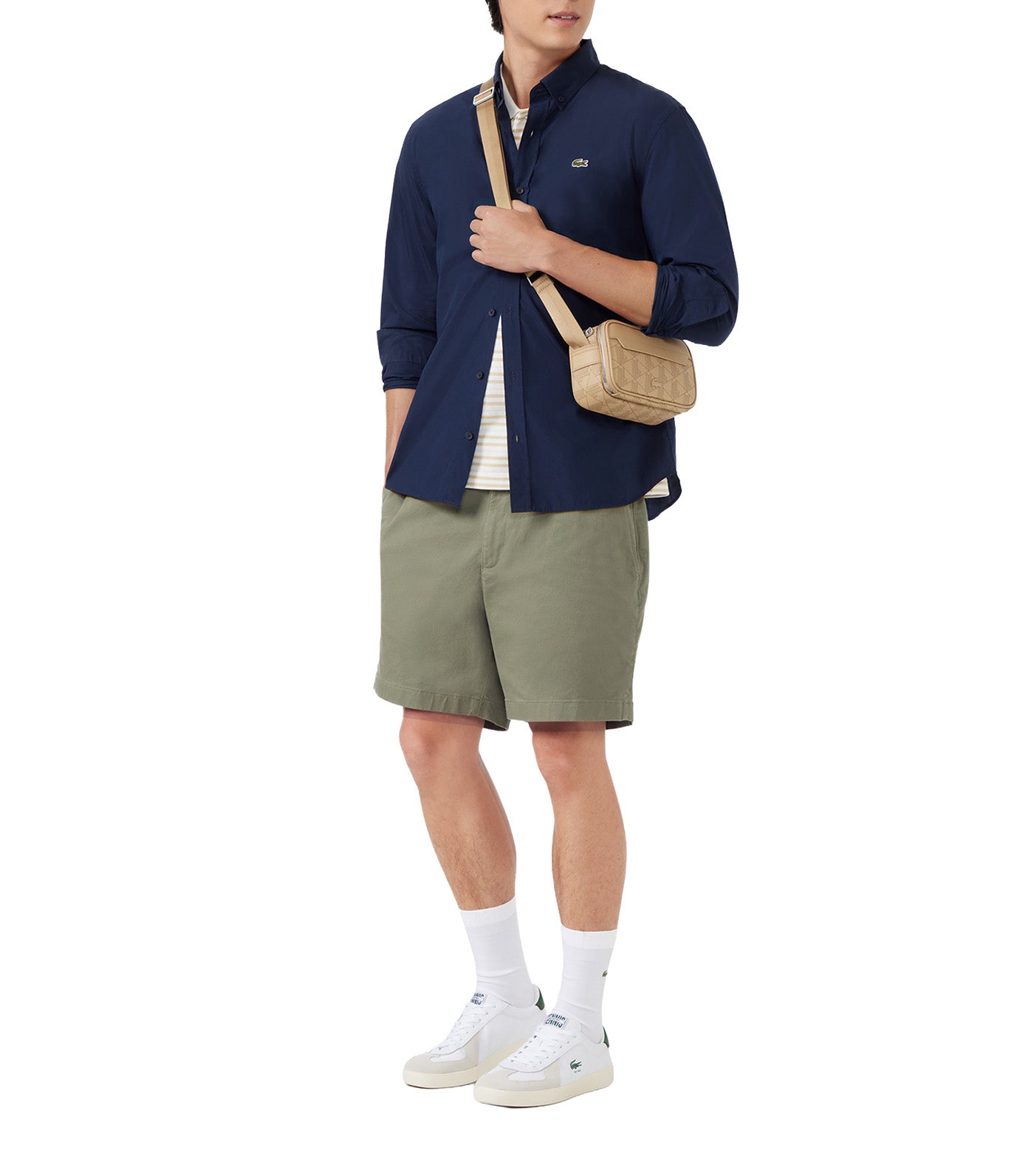 Regular Fit Stretch Poplin Shirt Navy Blue