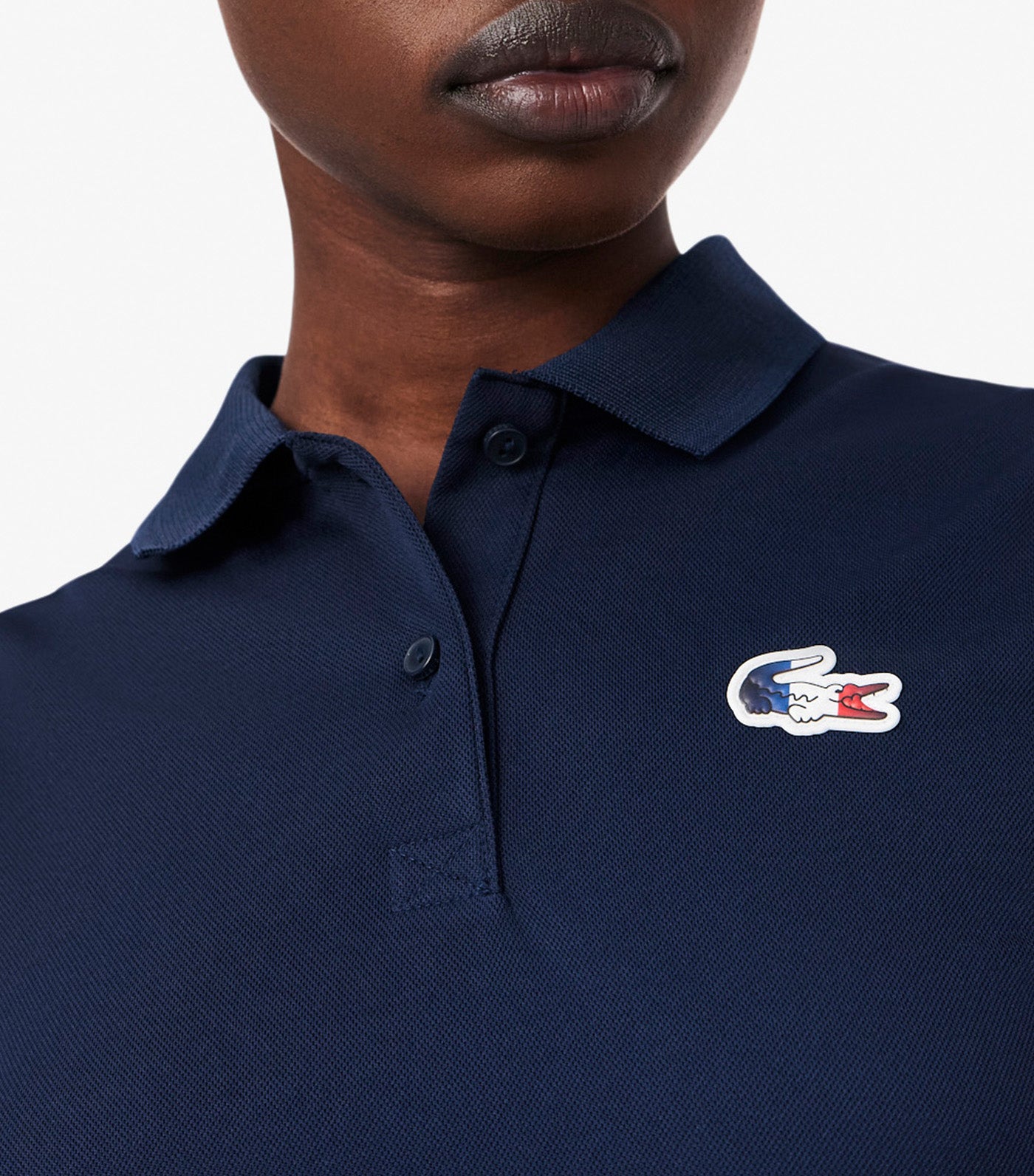French Tennis Team Polo Shirt Sleeveless Navy Blue
