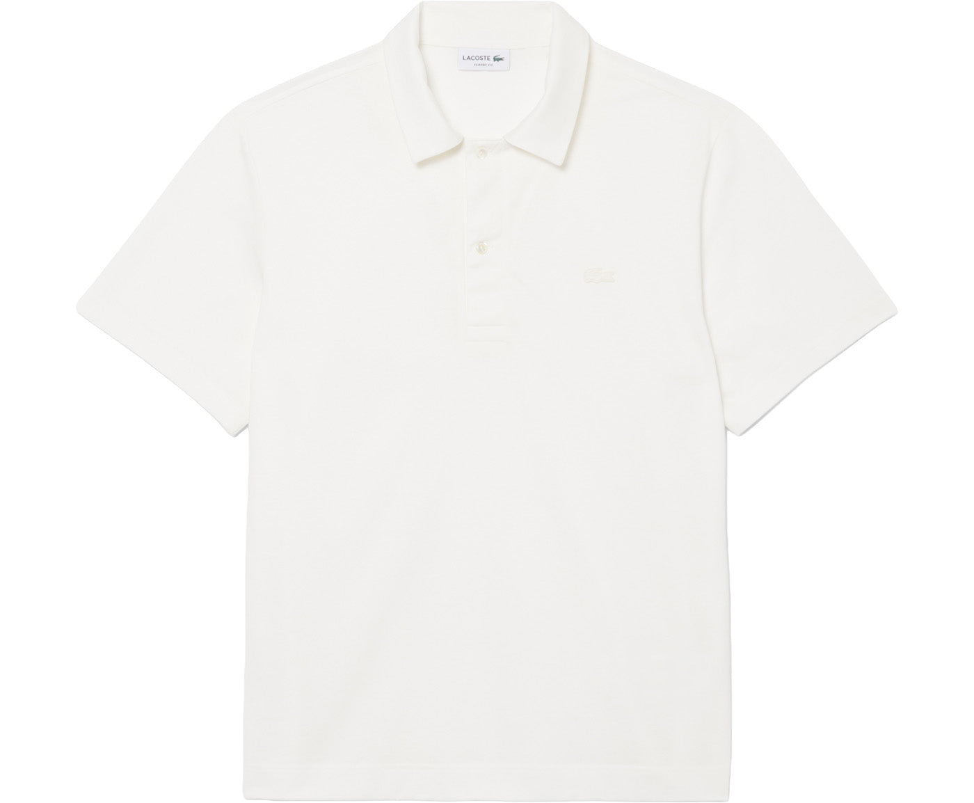 Paris Classic Fit Open Neck Embroidered Polo Shirt Flour