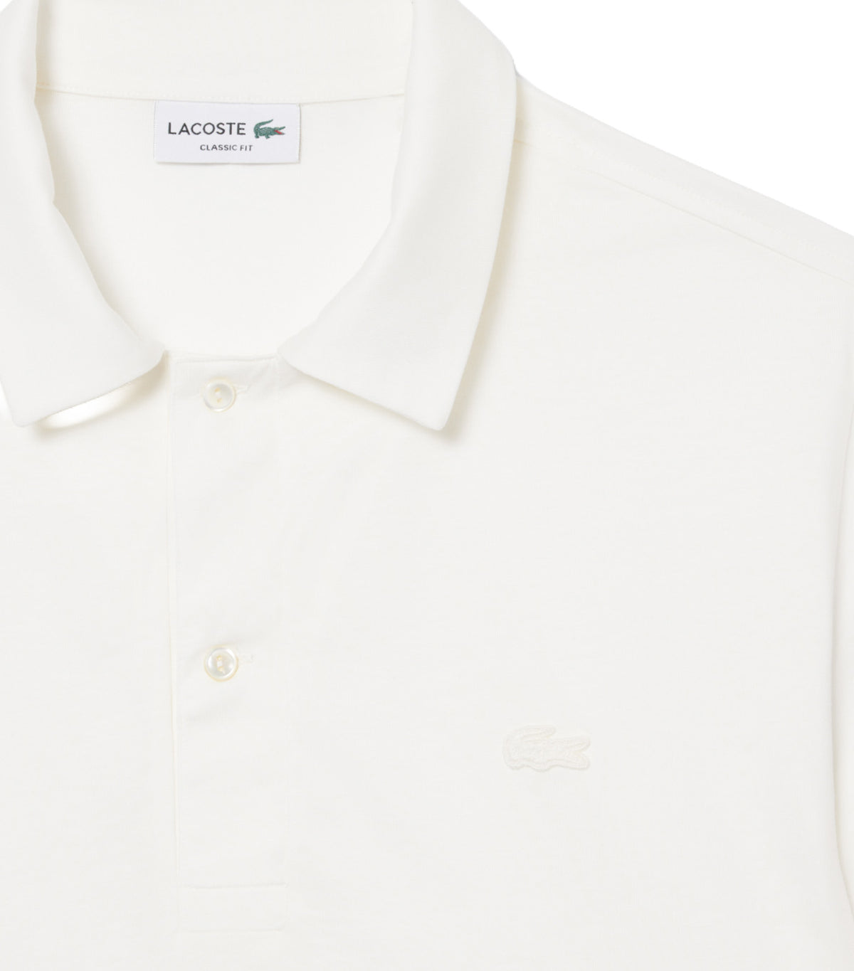 Paris Classic Fit Open Neck Embroidered Polo Shirt Flour