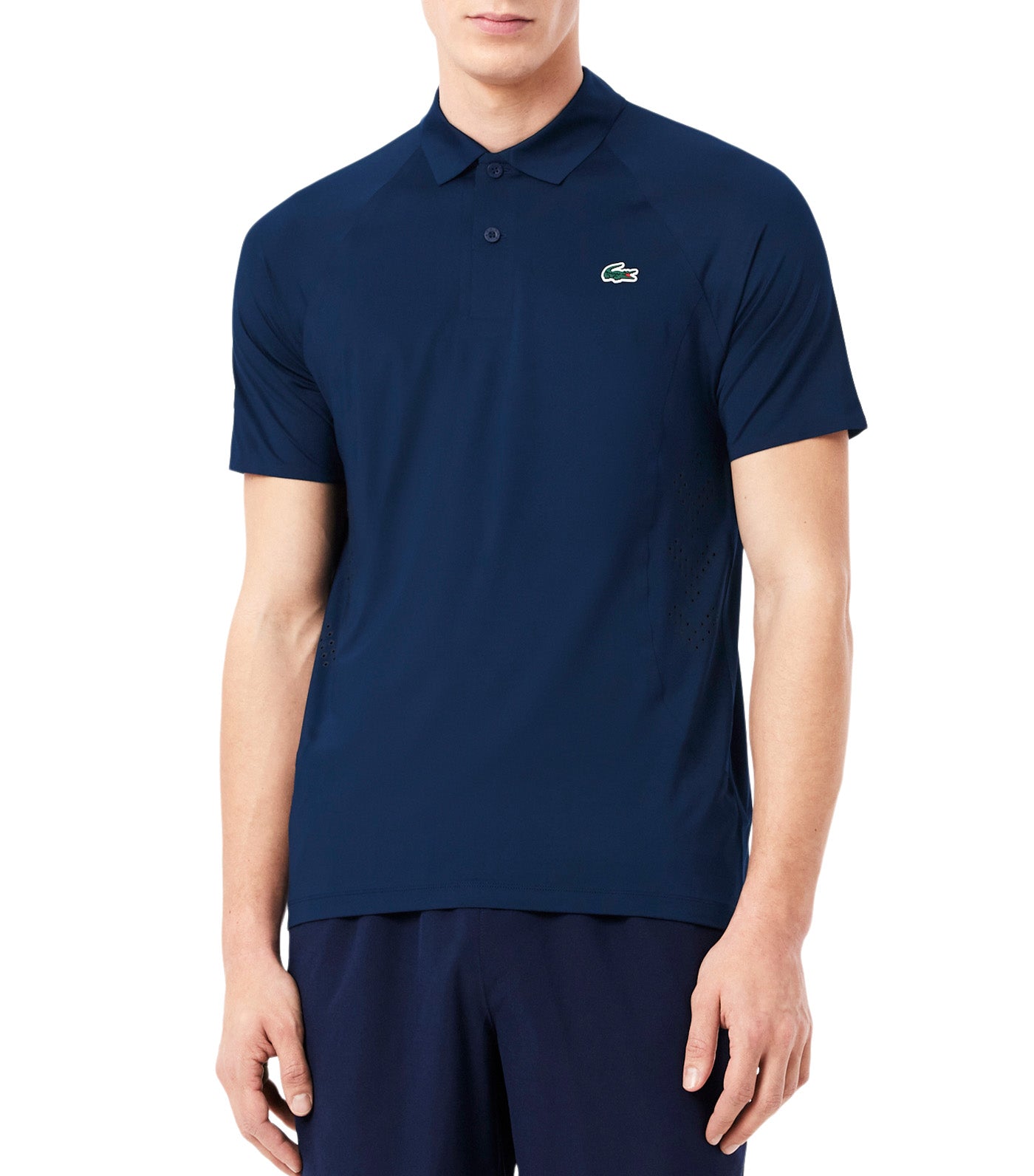 Lacoste Tennis x Novak Djokovic On Court Polo Shirt Navy Blue