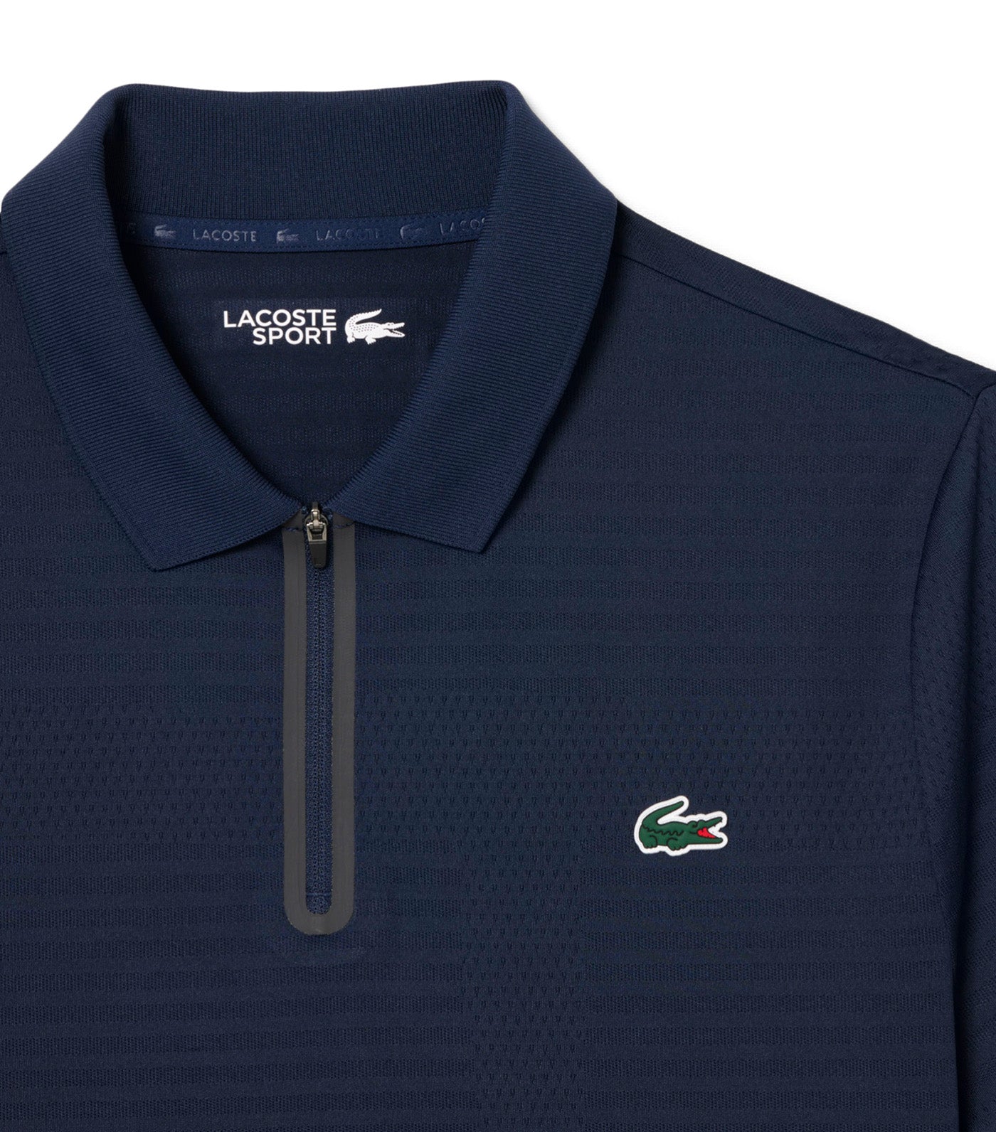 Ultra Dry Stretch Jacquard Tennis Polo Shirt Navy Blue