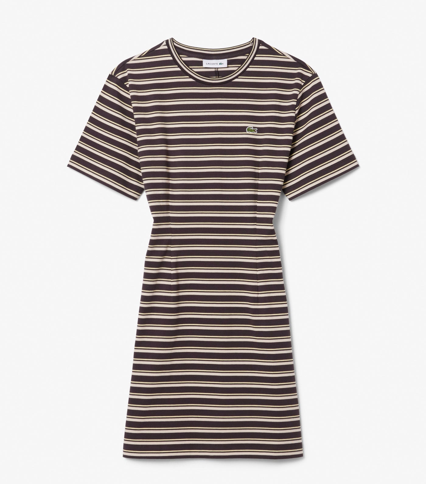Striped Cotton T-shirt Dress Buffalo/Lionne-Yellow