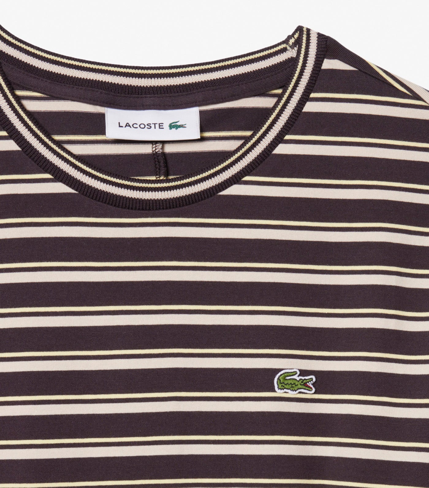 Striped Cotton T-shirt Dress Buffalo/Lionne-Yellow