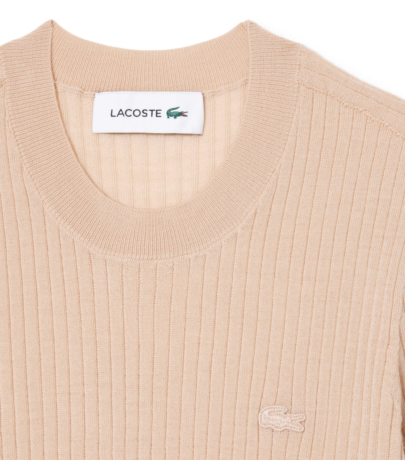 Short Sleeved Merino Wool Rib Knit Sweater