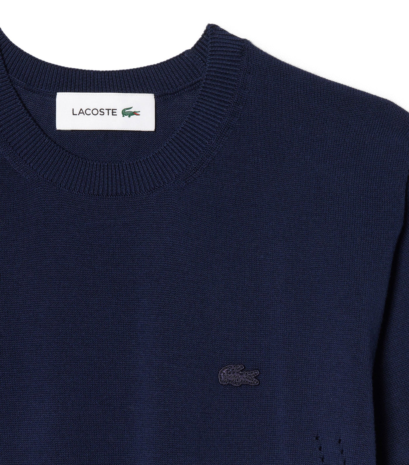Lacoste Short Sleeved 3D Knit Sweater Navy Blue