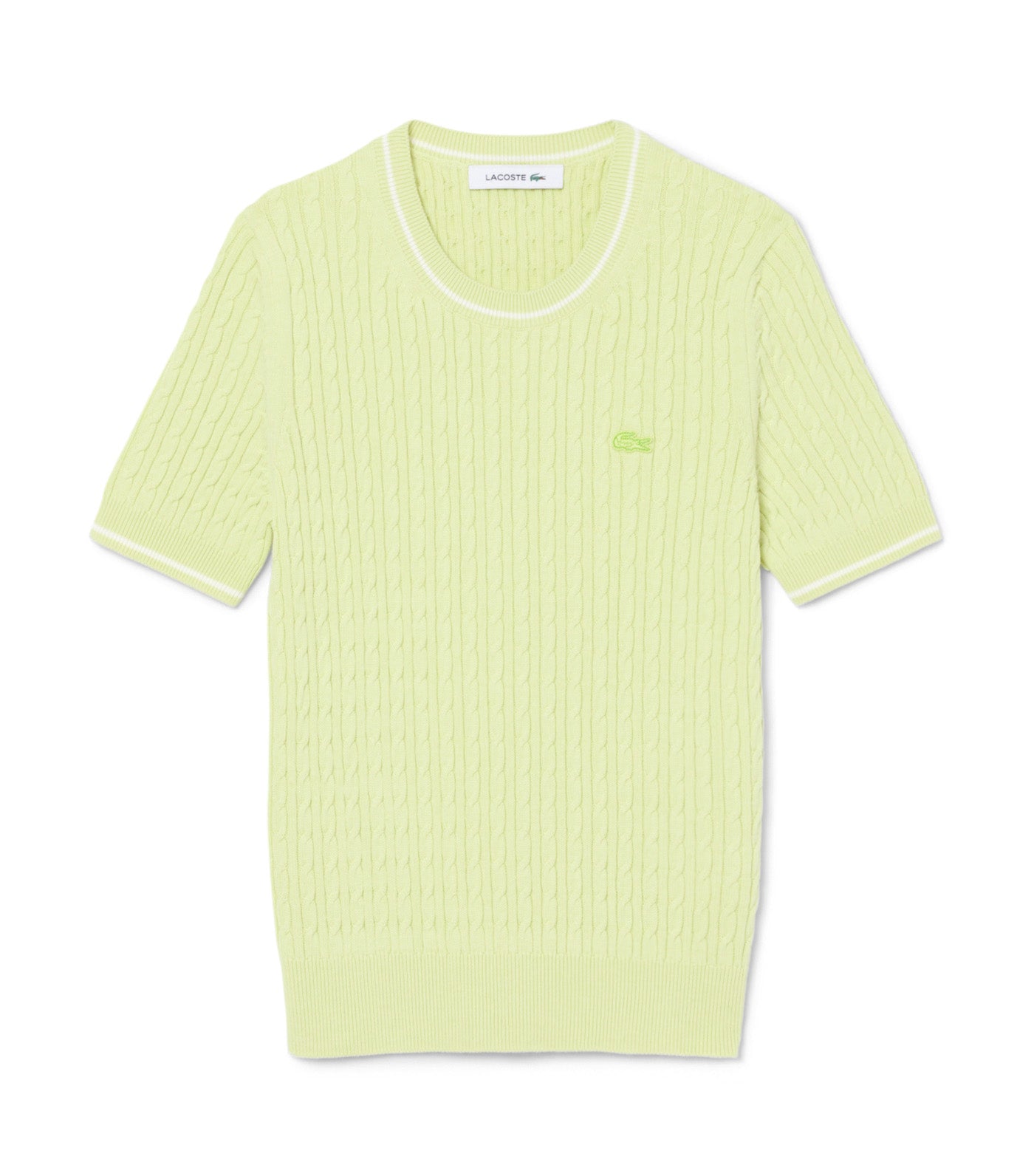 Short Sleeved Cable Knit Sweater