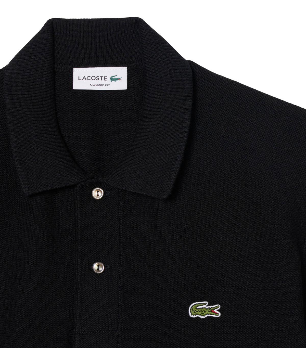 Classic Fit Knitted Polo Shirt Black