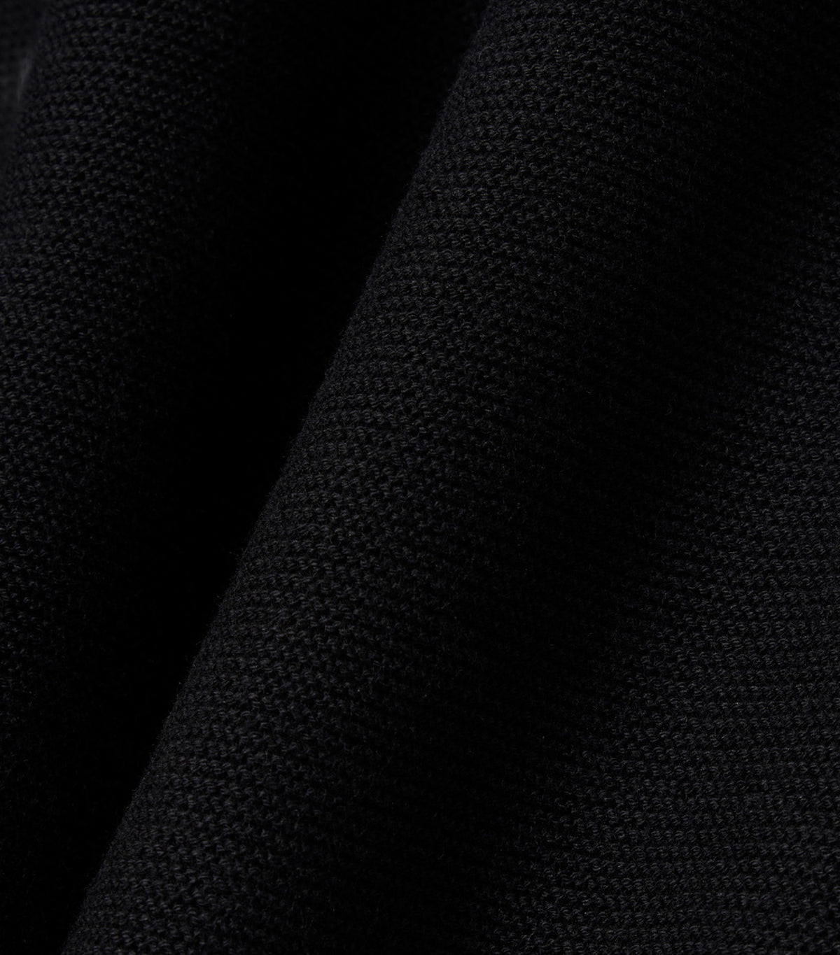 Classic Fit Knitted Polo Shirt Black