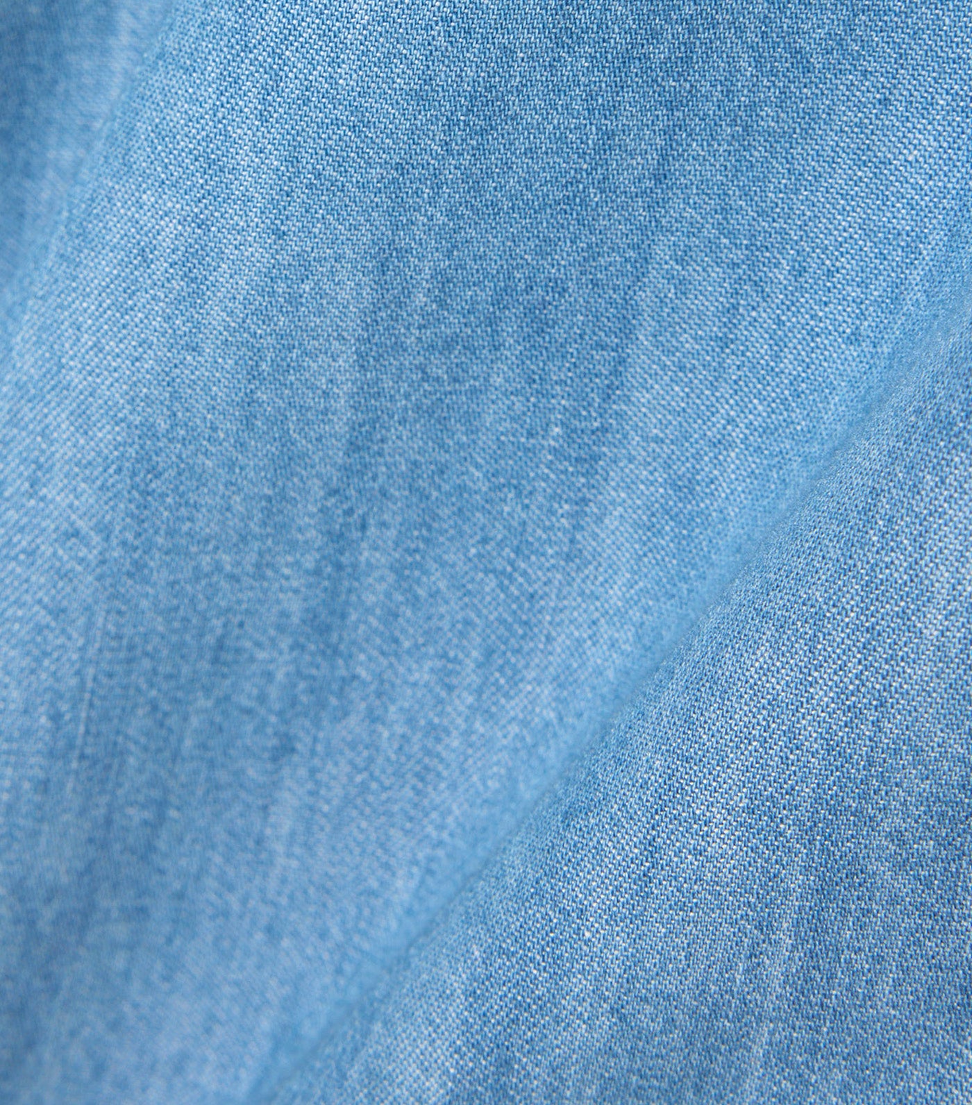 Lacoste Relaxed Fit Open Neck Denim Shirt Washed Bleach