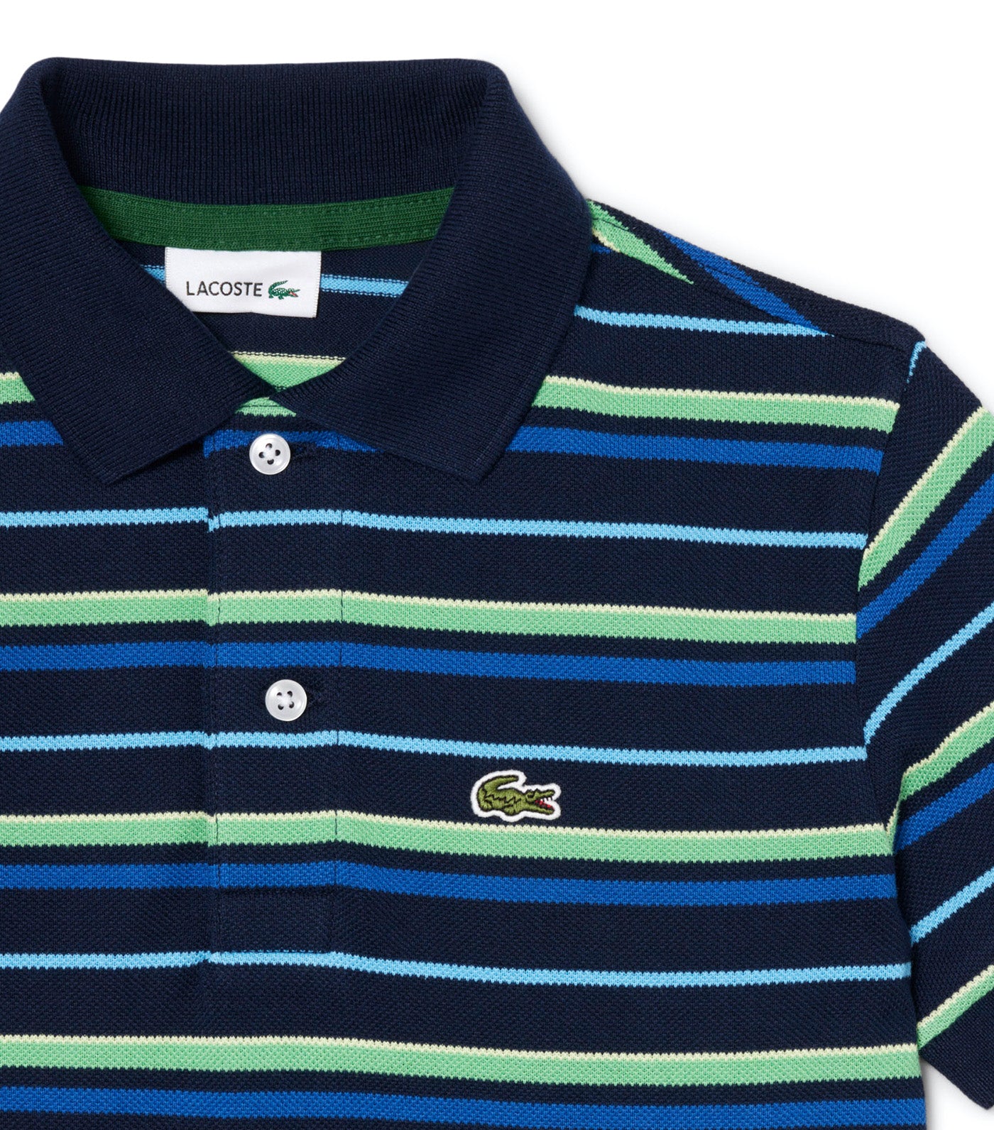 Contrast Stripe Petit Piqué Polo Shirt