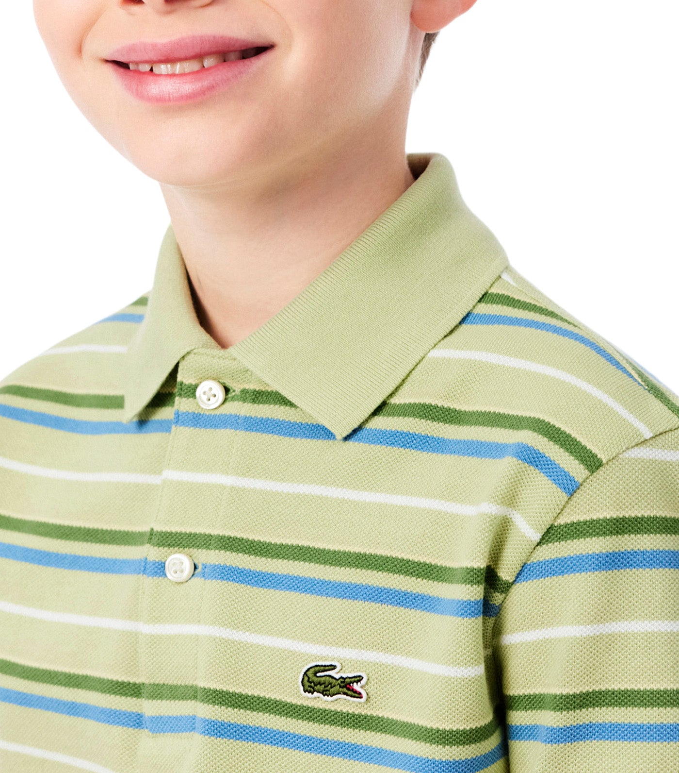 Contrast Stripe Petit Piqué Polo Shirt