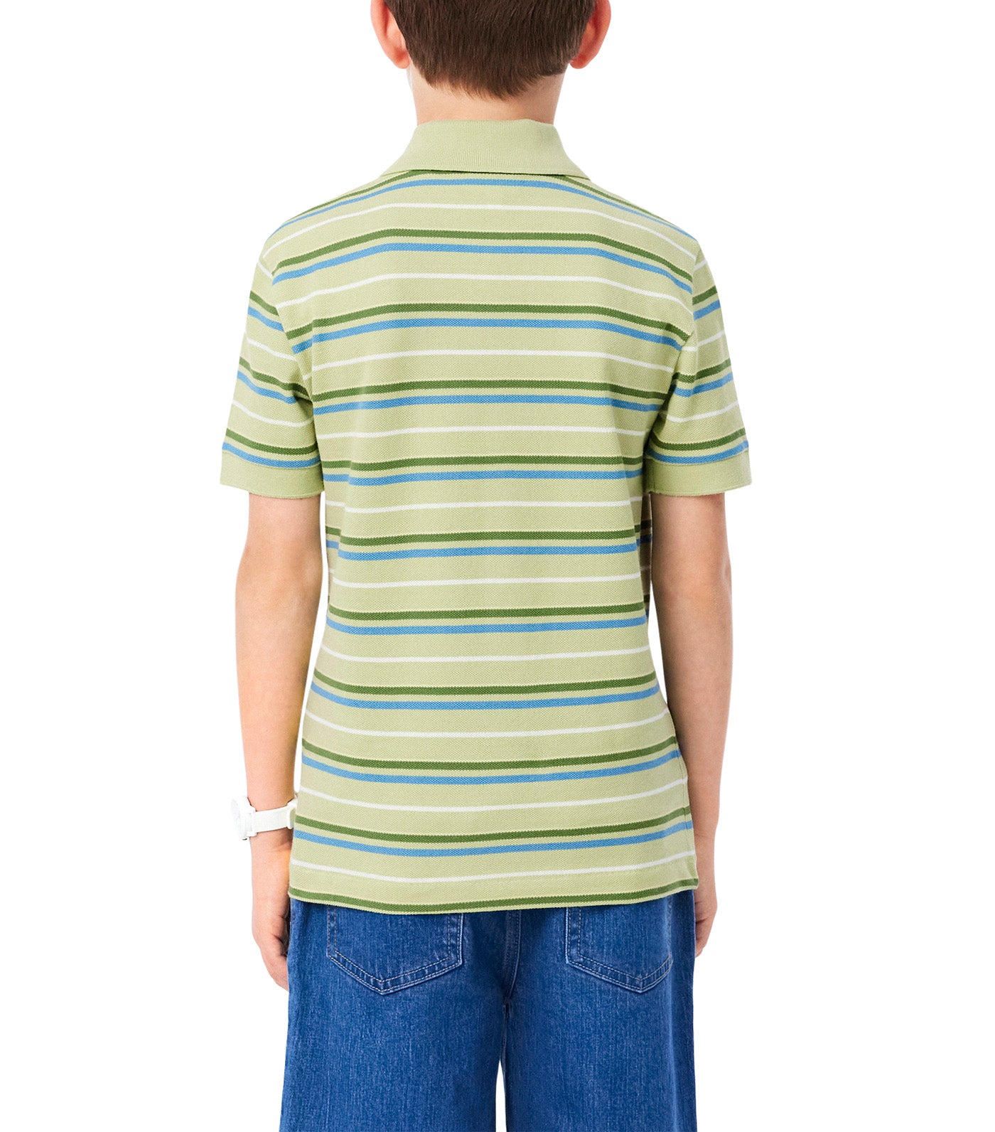 Contrast Stripe Petit Piqué Polo Shirt