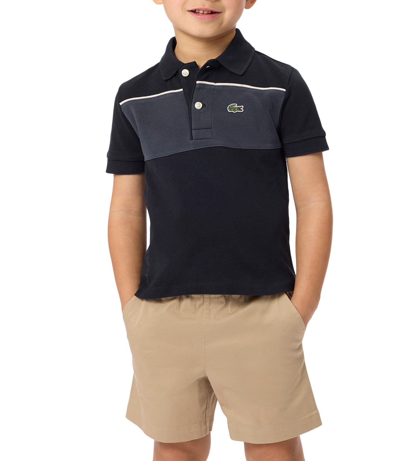 Colorblock Petit Piqué Polo Shirt Blackbird
