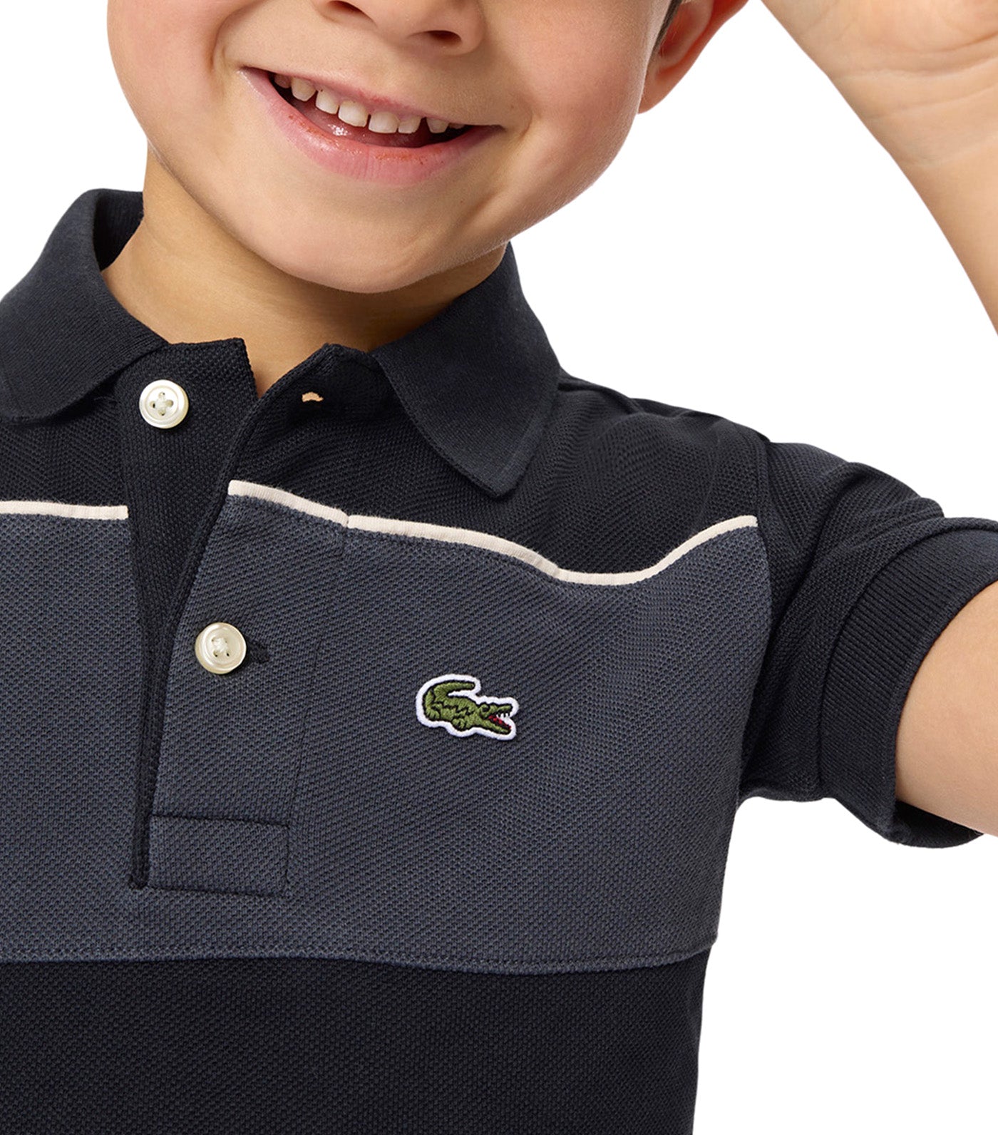 Colorblock Petit Piqué Polo Shirt Blackbird