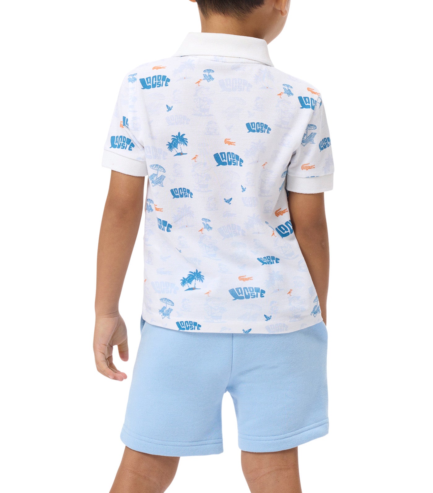 Mini Piqué Printed Polo Shirt Flour