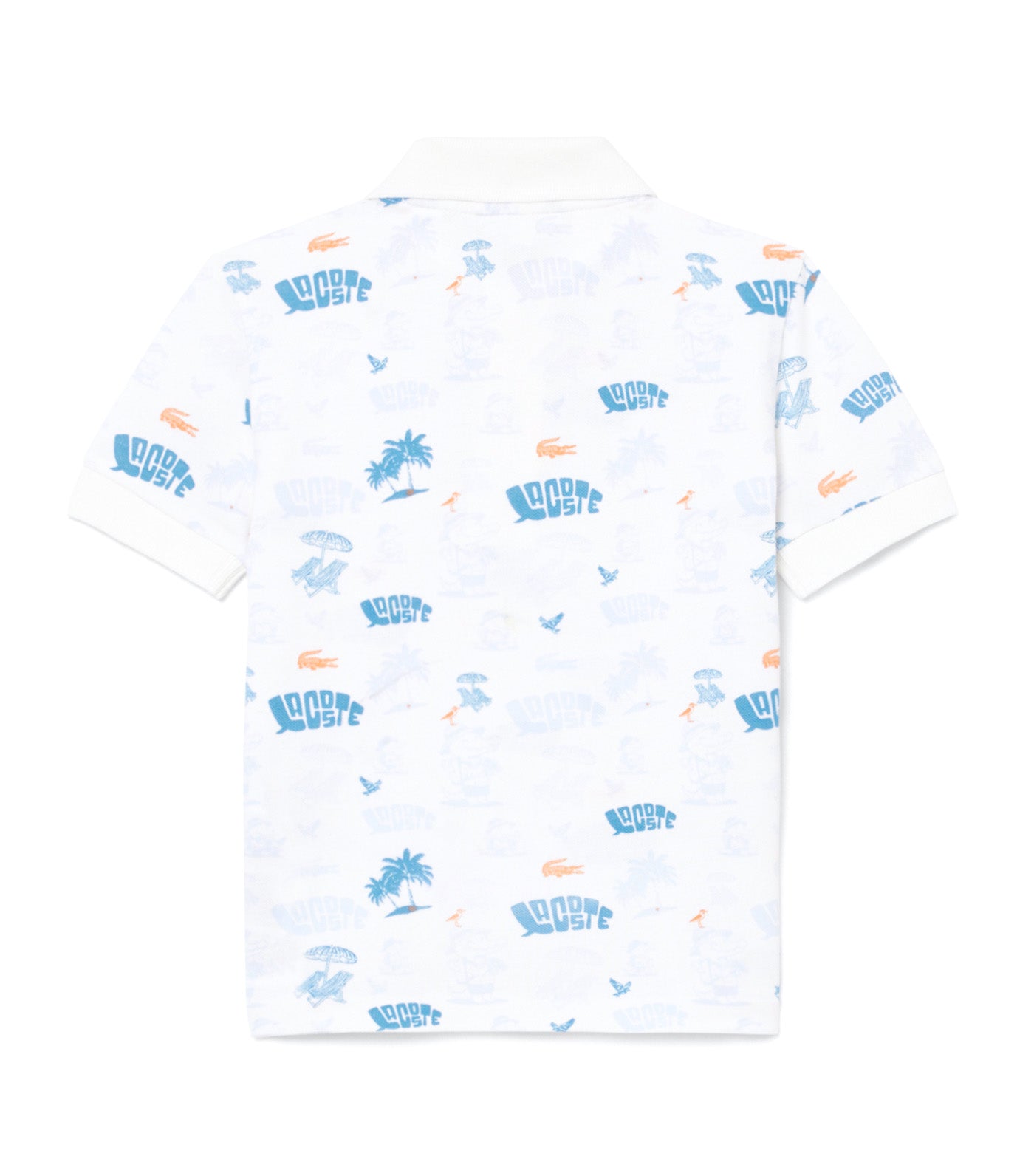 Mini Piqué Printed Polo Shirt Flour