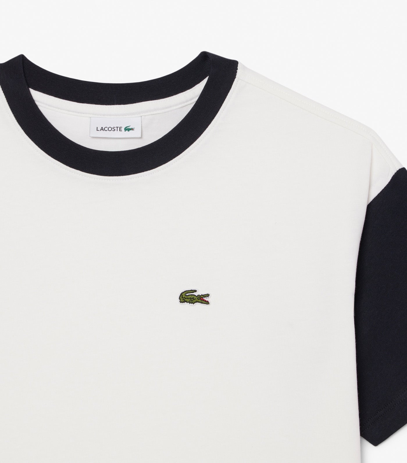 Contrast Trim Cotton T-Shirt