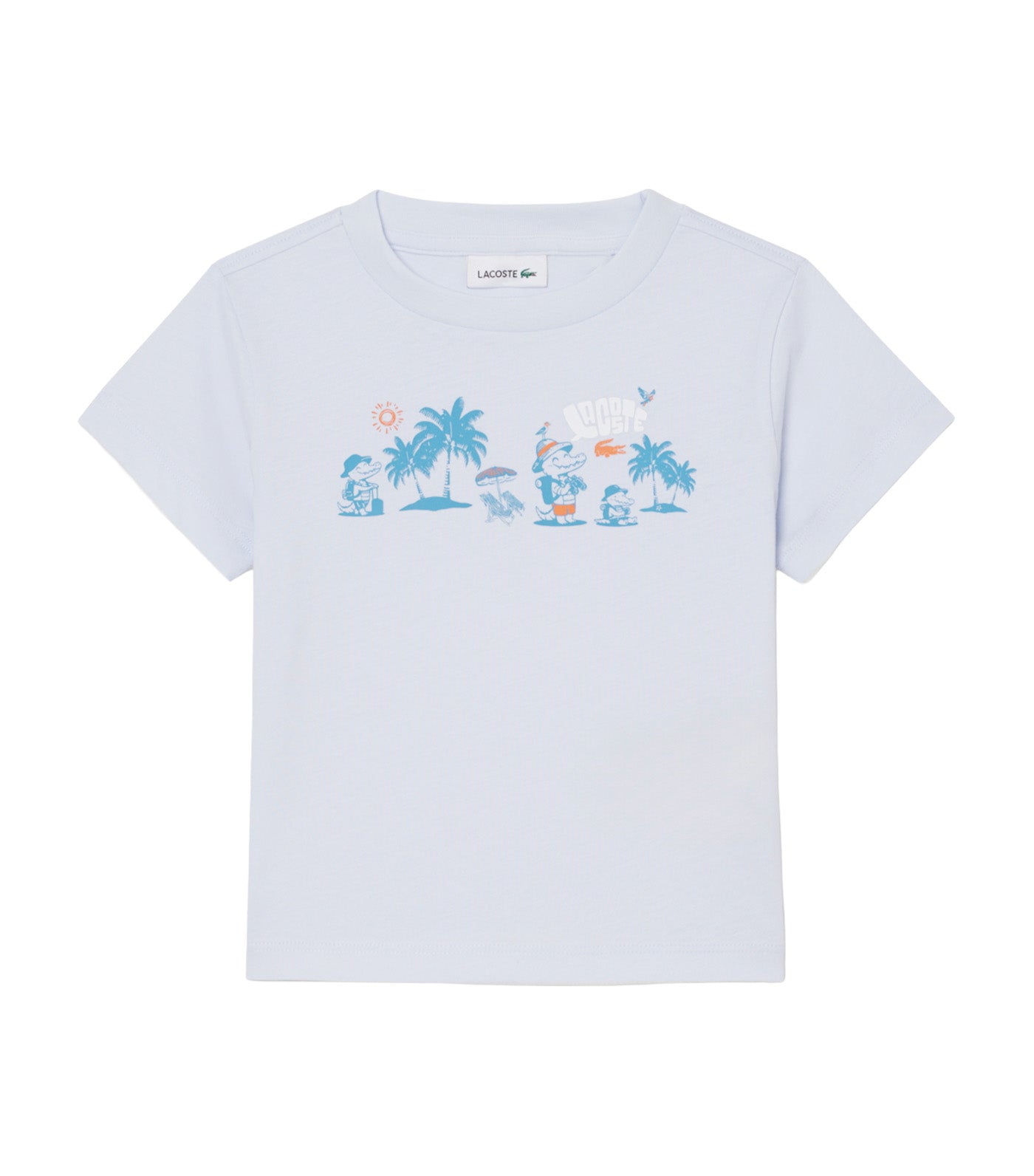Printed Cotton T-Shirt Phoenix Blue