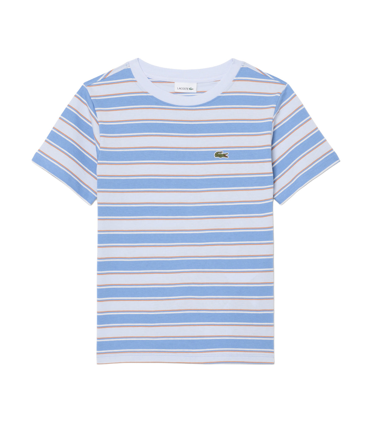 Striped Cotton T-Shirt Phoenix Blue/Blossom-Turq