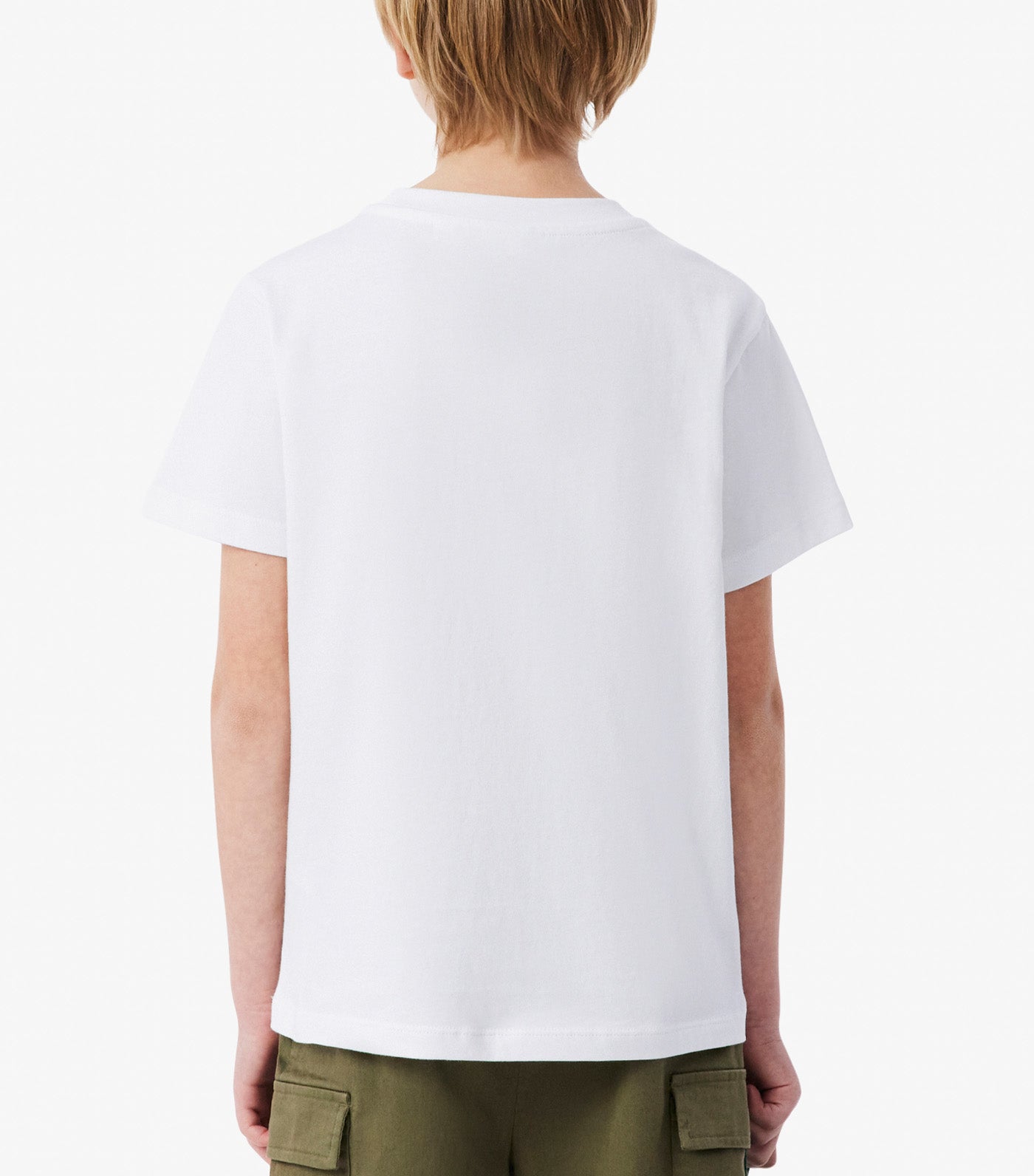 Crocodile Print Cotton T-Shirt White