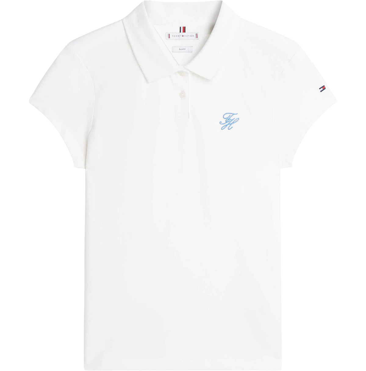 Women's Script Slim Polo Ecru
