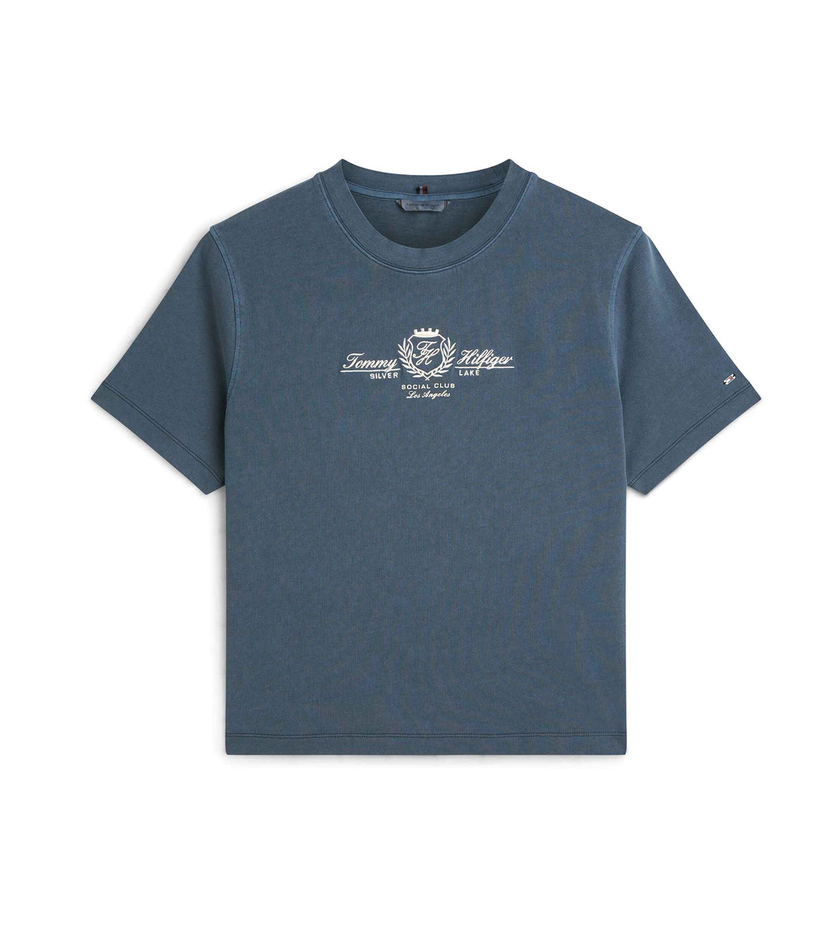 Women's Varsity Crest Modern Crew Neck Tee Dark Night Navy