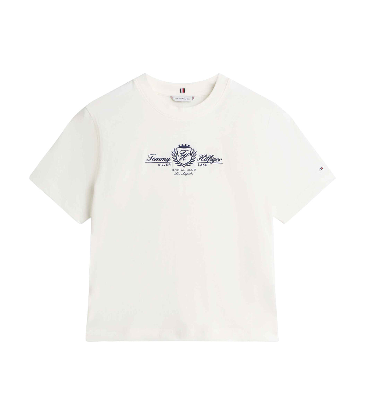 Women's Varsity Crest Modern Crew Neck Tee Ecru