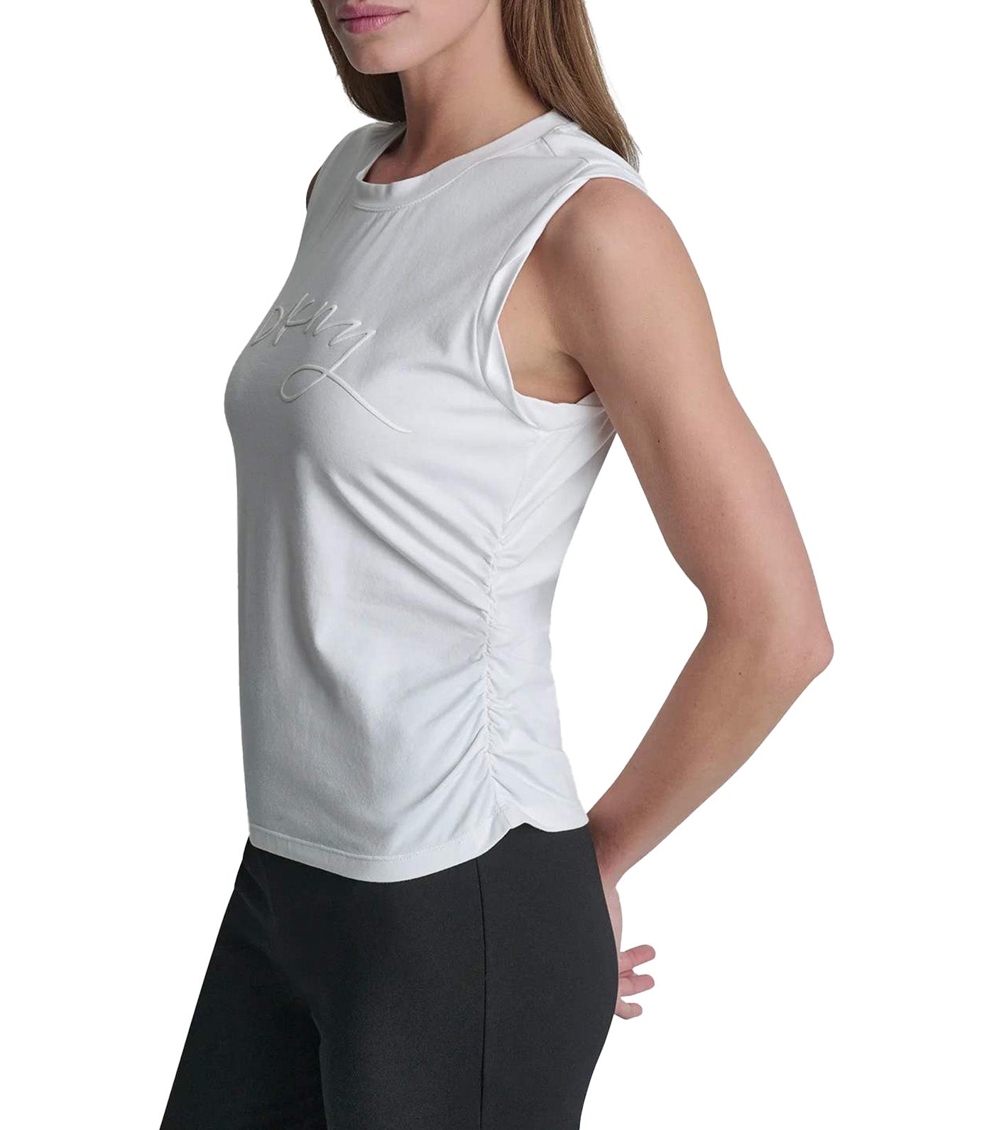Short Sleeve Script Logo Ruch Top White