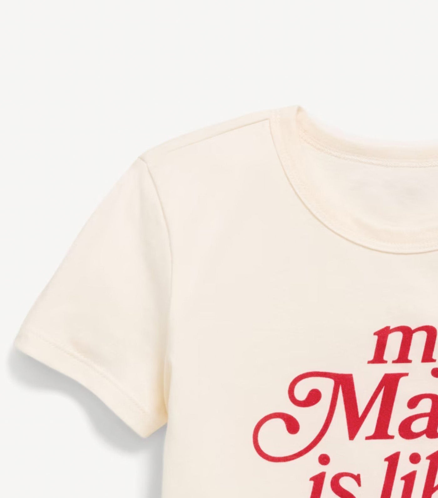 Old Navy Kids Short-Sleeve Graphic T-Shirt for Girls Creme