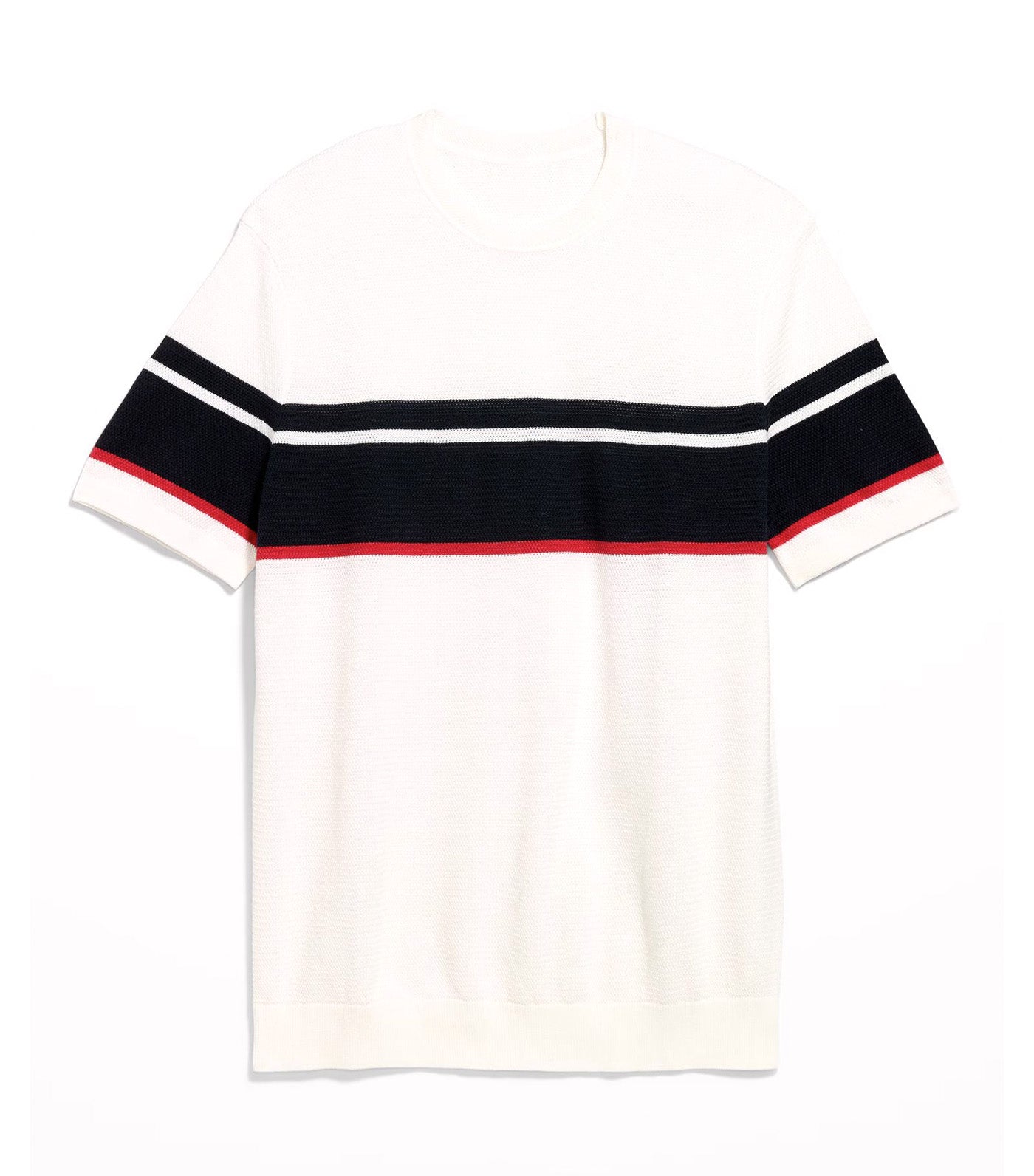 Old Navy Relaxed Color-Block Sweater T-Shirt Sea Salt