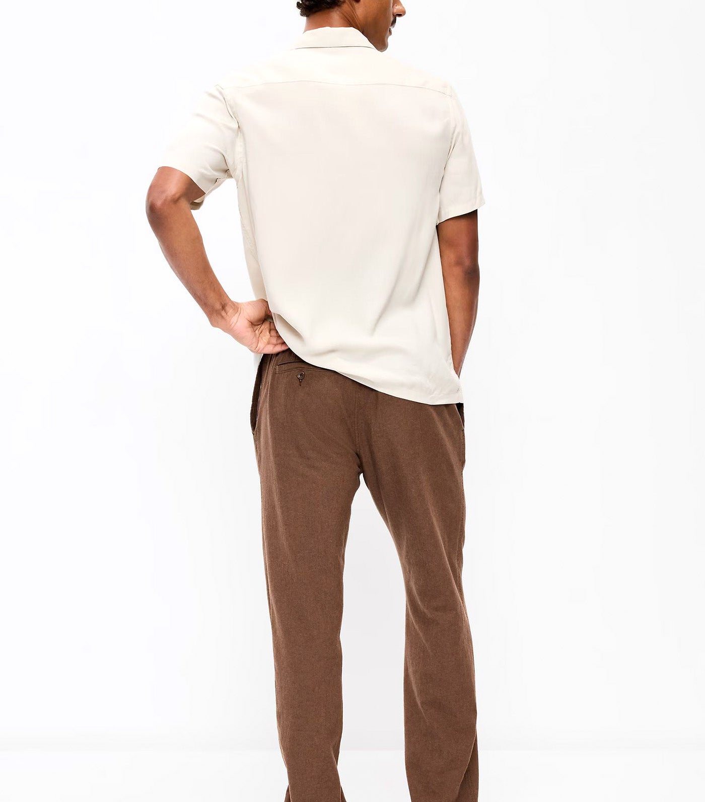 Old Navy 90's Straight-Fit Linen-Blend Pants Dark Walnut