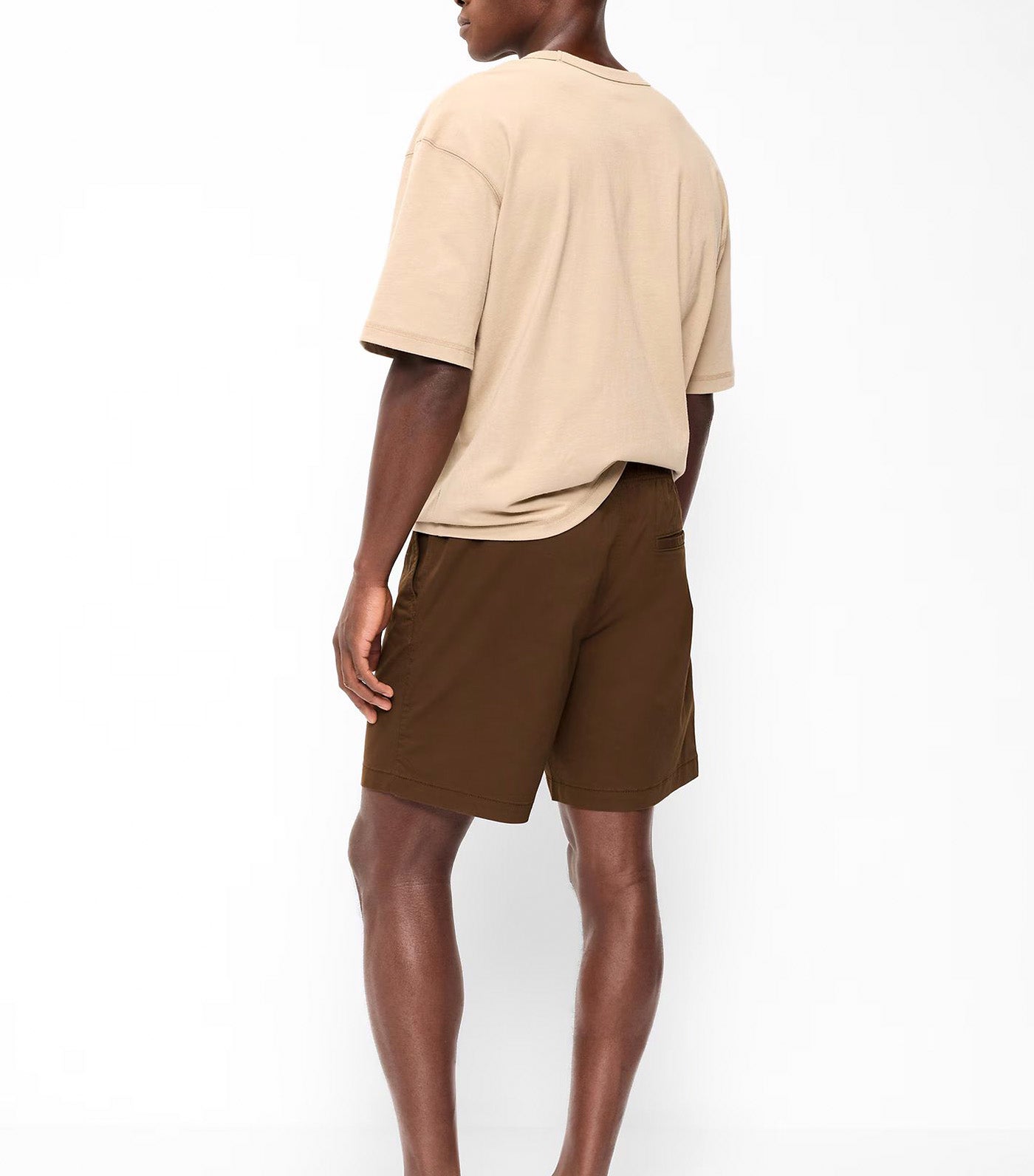 Old Navy Twill Jogger Shorts - 7in Inseam Dark Walnut
