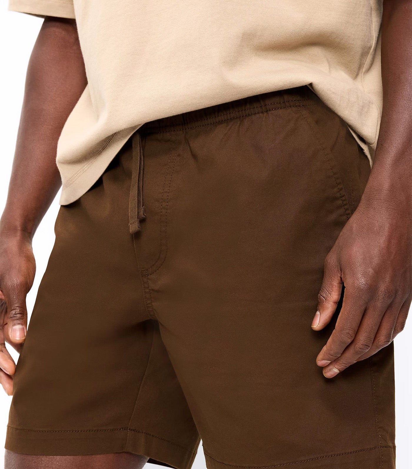Old Navy Twill Jogger Shorts - 7in Inseam Dark Walnut