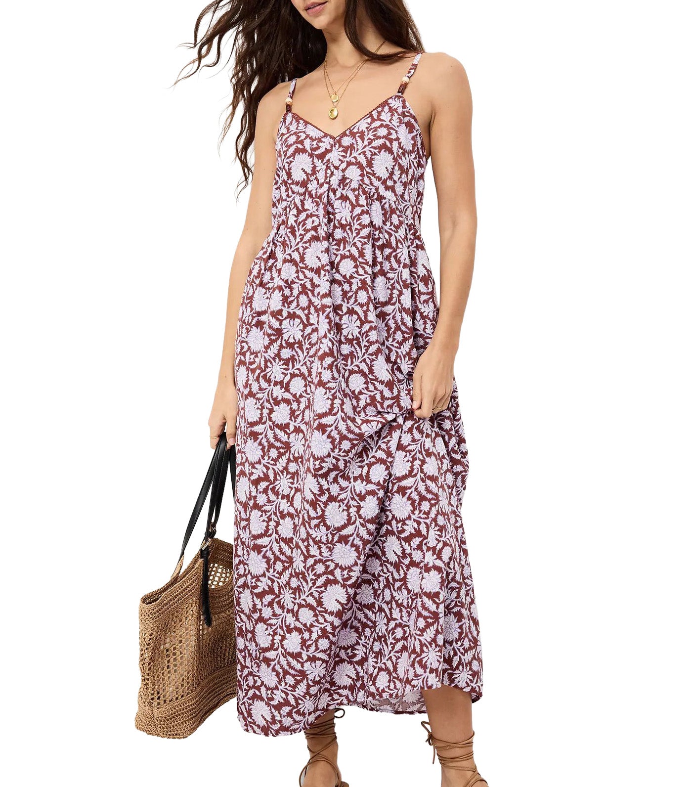 Sleeveless Boho Maxi Dress