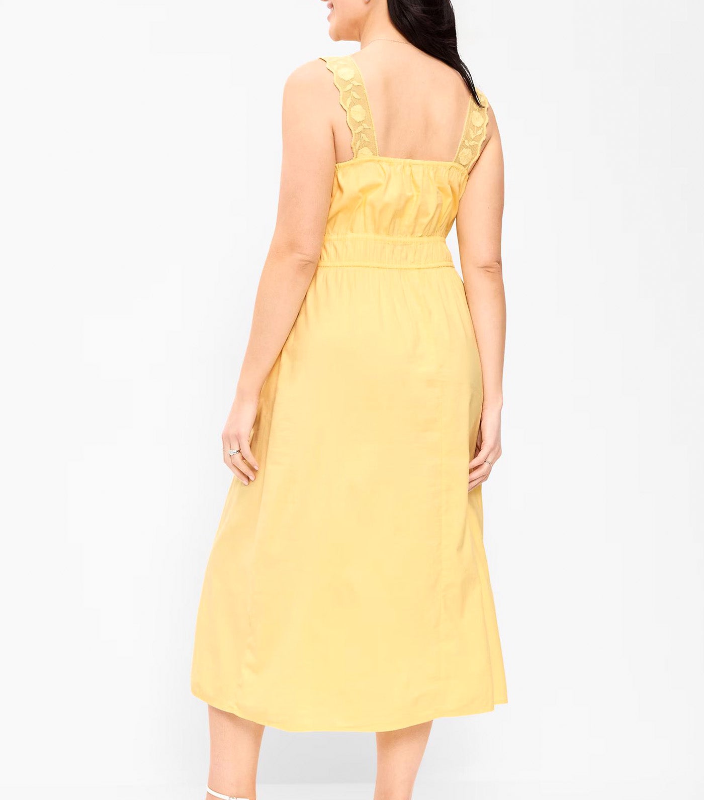 Fit & Flare Smocked-Waist Midi Dress