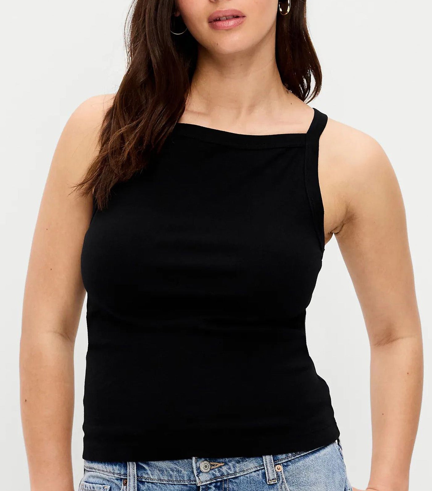 Snug Apron-Neck Tank Top