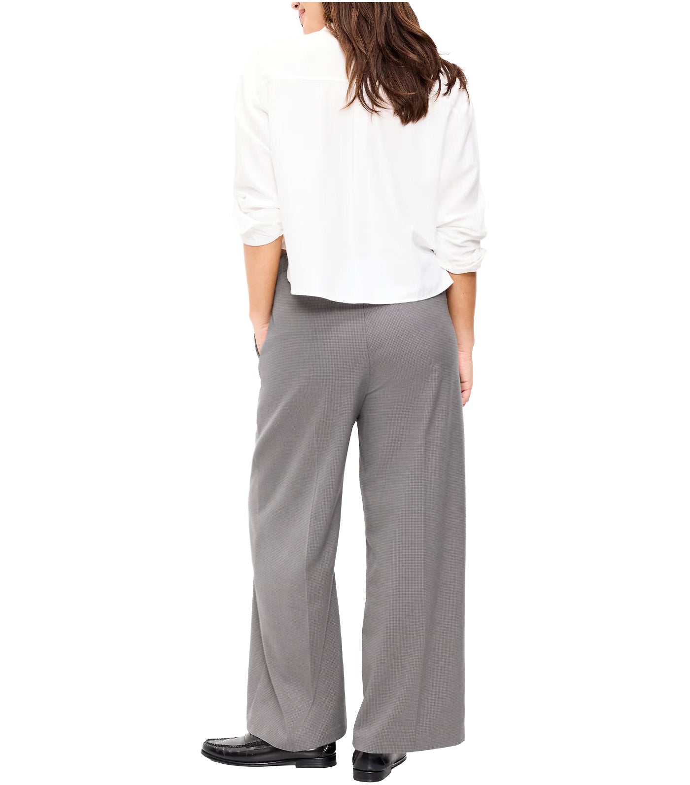 High-Waisted Billie Wide-Leg Trouser Chrome Gray