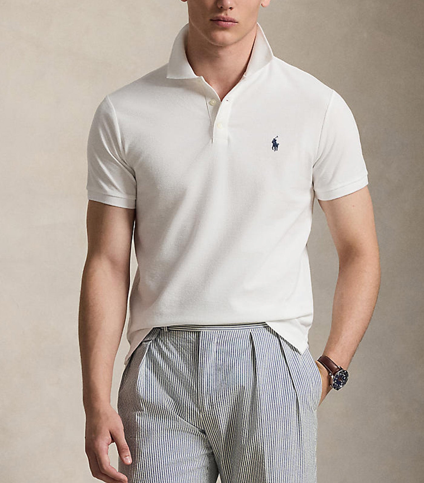 Men's Custom Slim Fit Honeycomb-Mesh Polo