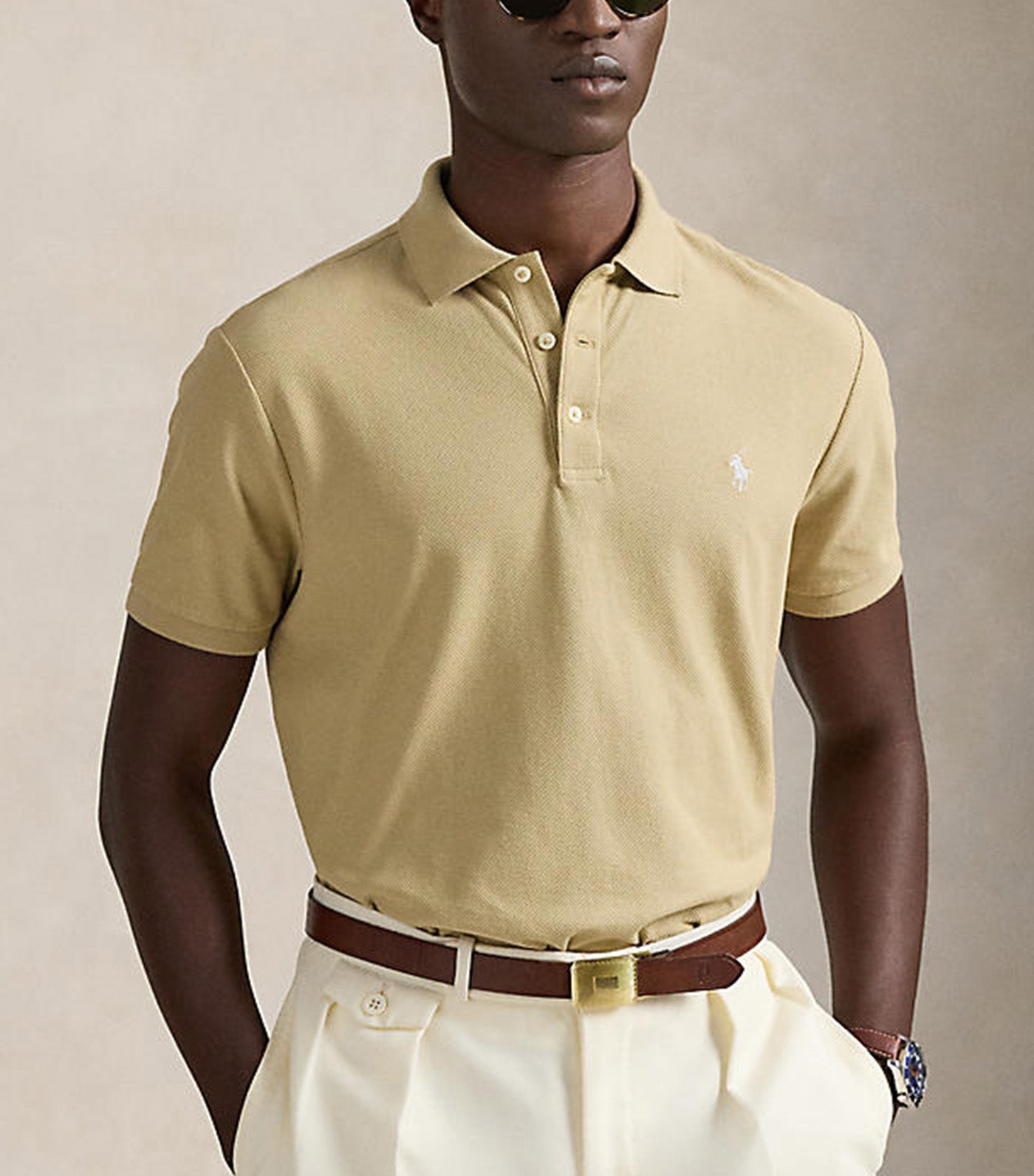 Men's Custom Slim Fit Honeycomb-Mesh Polo