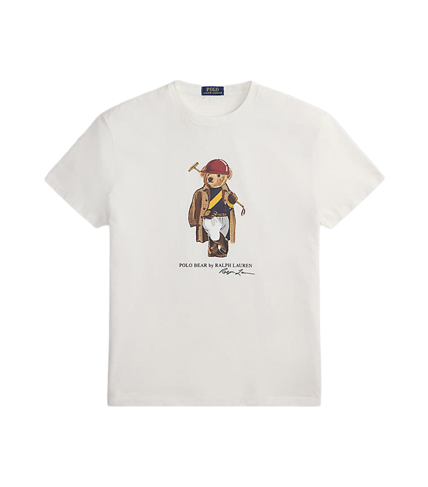 Men's Custom Slim Fit Polo Bear T-Shirt White