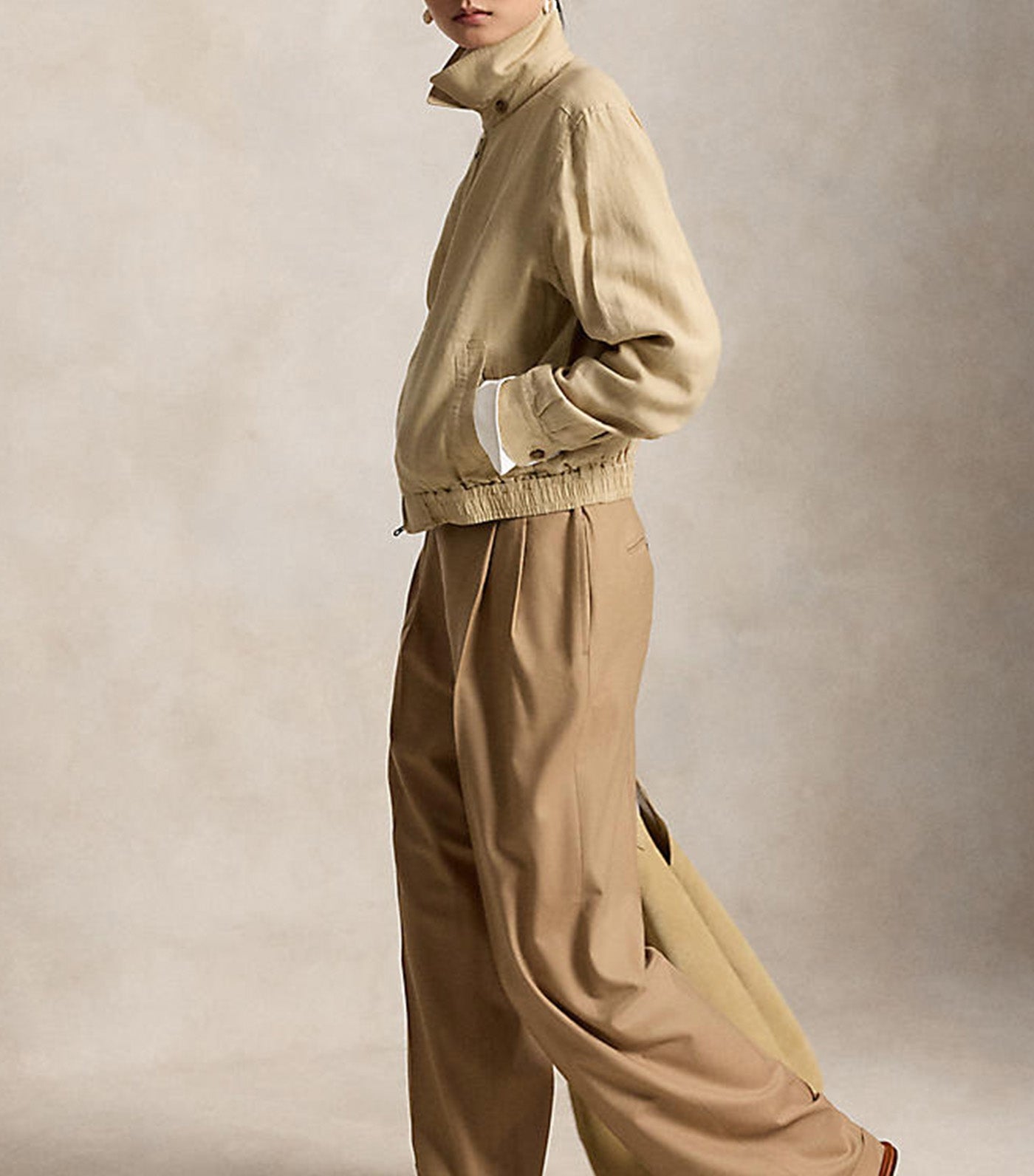 Women's Linen Windbreaker Light Beige