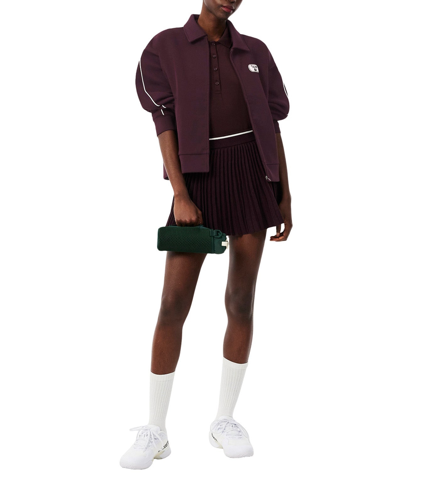 Tennis Heritage Zipped Badge Accent Sweatshirt Oxalis/Flour