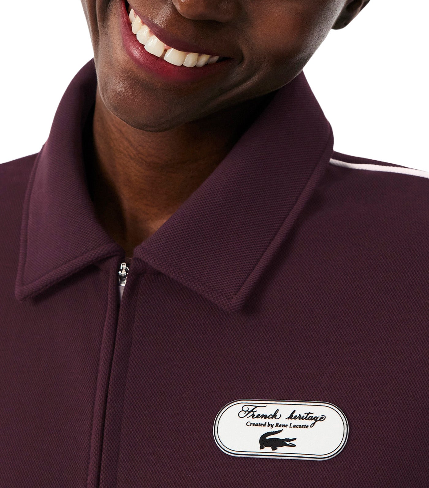Tennis Heritage Zipped Badge Accent Sweatshirt Oxalis/Flour